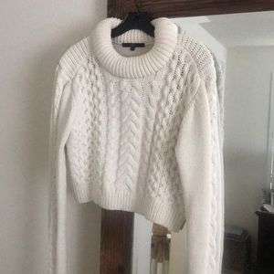 Tibi cable knit cropped sweater